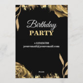 Elegant & Stylish Party Card – CUSTOMIZABLE CARD.  Einladung (Rückseite)