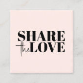 Elegant Stylish Pastel Black Bold Salon Empfehlungskarte (Vorderseite)