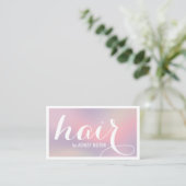 Elegant Stylish Pastel White Bold Hair Visitenkarte (Stehend Vorderseite)