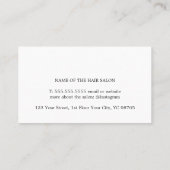 Elegant Stylish Pastel White Bold Hair Visitenkarte (Rückseite)