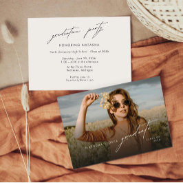 Elegant Stylish Photo Graduation Party Invitation Einladung