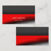 Elegant Stylish Red Dark Gray Beruflich Visitenkarte (Vorne/Hinten)