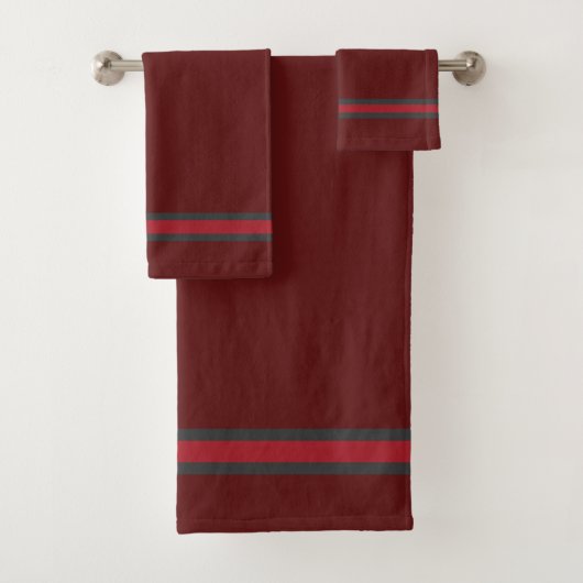 Elegant Stylish Red Luxury Badhandtuch Set (Insitu)