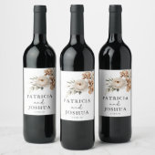 Elegant Stylish Rustic Boho Wedding Wine Labels Weinetikett (Flaschen)
