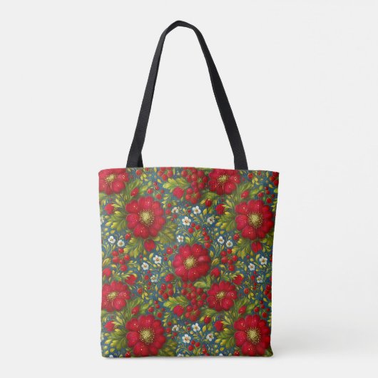 Elegant Stylish Rustic Botanical Floral  Tasche (Rückseite)