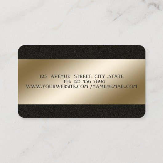 Elegant stylish , schwarz, Imitate Lashes, Makeup  Visitenkarte (Rückseite)