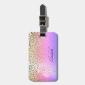 Elegant Stylish Shiny Diamonds Ballerina Ombre Gepäckanhänger (Vorderseite vertikal)