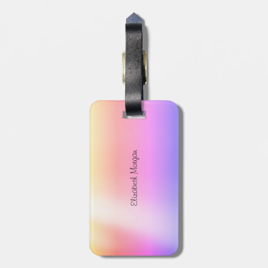 Elegant Stylish Shiny Diamonds Ballerina Ombre Gepäckanhänger (Rückseite vertikal)