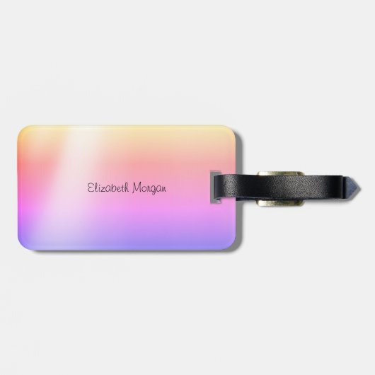 Elegant Stylish Shiny Diamonds Ballerina Ombre Gepäckanhänger (Rückseite horizontal)