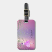 Elegant Stylish Shiny Diamonds Ballon Gepäckanhänger (Vorderseite vertikal)