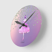 Elegant Stylish Shiny Diamonds Ballon Runde Wanduhr (Winkel)