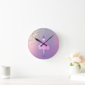 Elegant Stylish Shiny Diamonds Ballon Runde Wanduhr (Zuhause)