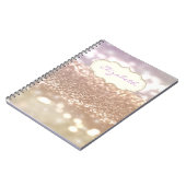 Elegant stylish , Shiny , Glittery Bokeh Notizblock (Linke Seite)