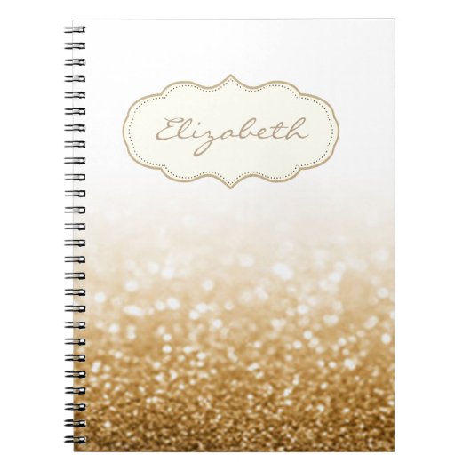 Elegant stylish , Shiny , Glittery Bokeh Notizblock (Vorderseite)