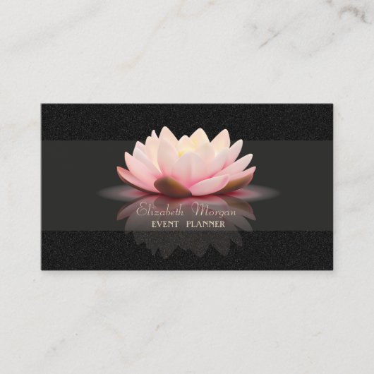 Elegant Stylish Simple,Black Lotus Visitenkarte (Vorderseite)