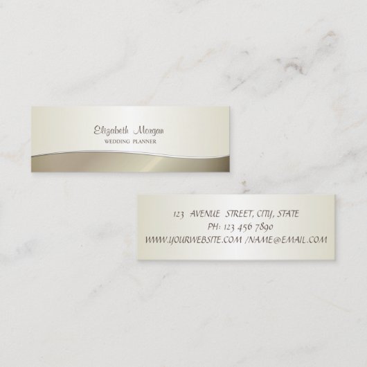 Elegant Stylish Simple Mini Visitenkarte (Vorne/Hinten)