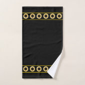 Elegant, Stylish Sunflowers on Black Badhandtuch Set (Handtuch)