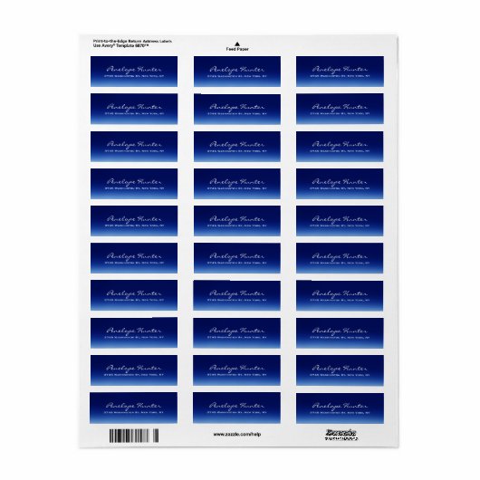 Elegant Stylish Trendy Blue Handwriting Script (Vorne)