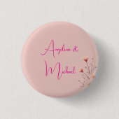 Elegant Stylish Trendy Handwriting Script Name Button (Vorderseite)