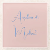 Elegant Stylish Trendy Handwriting Script Name Glasuntersetzer (Vorderseite)