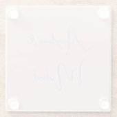 Elegant Stylish Trendy Handwriting Script Name Glasuntersetzer (Rückseite)