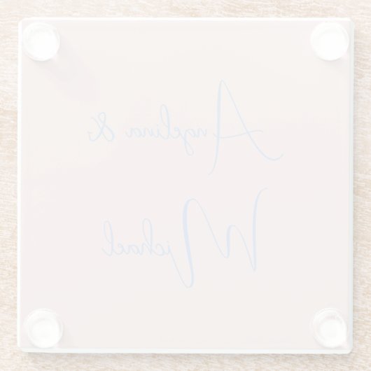 Elegant Stylish Trendy Handwriting Script Name Glasuntersetzer (Rückseite)