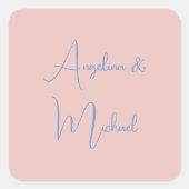 Elegant Stylish Trendy Handwriting Script Name Quadratischer Aufkleber (Vorderseite)