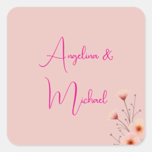 Elegant Stylish Trendy Handwriting Script Name Quadratischer Aufkleber