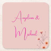 Elegant Stylish Trendy Handwriting Script Name Rechteckiger Pappuntersetzer (Vorderseite)