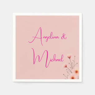 Elegant Stylish Trendy Handwriting Script Name Serviette