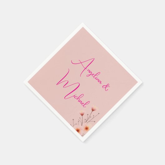 Elegant Stylish Trendy Handwriting Script Name Serviette (Ecke)