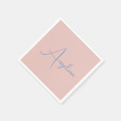 Elegant Stylish Trendy Handwriting Script Name Serviette (Ecke)