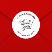 Elegant Stylish Vielen Dank Gastgeschenk Hochzeit Runder Aufkleber