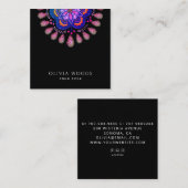 Elegant Stylized Mandala Quadratische Visitenkarte (Vorne/Hinten)