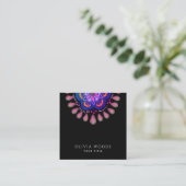 Elegant Stylized Mandala Quadratische Visitenkarte (Stehend Vorderseite)