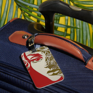 Elegant Stylized Woman Portrait Gepäckanhänger