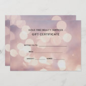 Elegant Subtle Pink Bokeh | Geschenkgutschein (Vorne/Hinten)