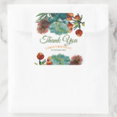 Elegant Succulent Danke Square Sticker (Tasche)