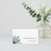 Elegant Succulent Greenerity Script Typografie Visitenkarte (Stehend Vorderseite)