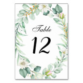 Elegant Succulent Greenerity Wedding Tischnummer (Rückseite)