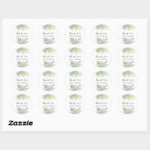 Elegant Succulent Greenerity Wedding Vielen Dank Runder Aufkleber (Blatt)