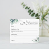 Elegant Succulents Grüne Karte (Stehend Vorderseite)