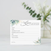 Elegant Succulents Grüne Karte (Stehend Vorderseite)