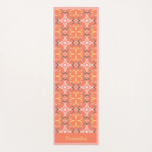 Elegant Südwest Pink Peach Design Yoga Namaste Yogamatte (Vorderseite)