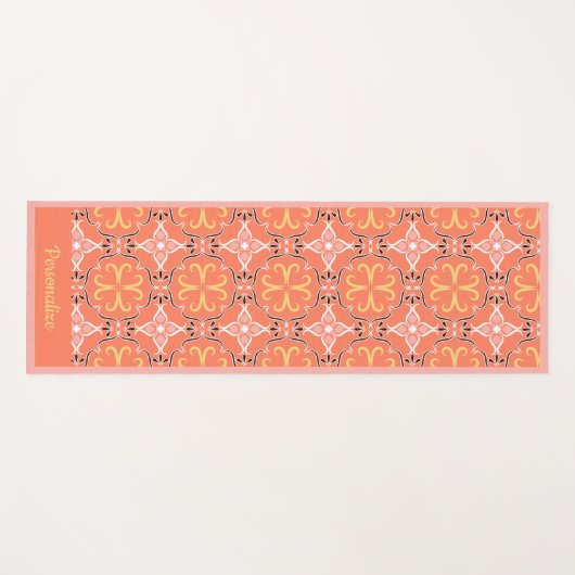 Elegant Südwest Pink Peach Design Yoga Namaste Yogamatte (Vorderseite (Horizontal))