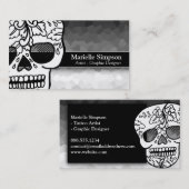 Elegant Sugar Skull Magic Ombre Fashion Boutique Visitenkarte (Vorne/Hinten)