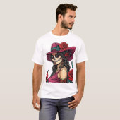 Elegant Sugar Skull Woman - Día de los Muertos T-Shirt (Vorne ganz)
