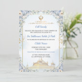 Elegant Sukhmani Sahib Ji Path Birthday Invitation Einladung (Stehend Vorderseite)