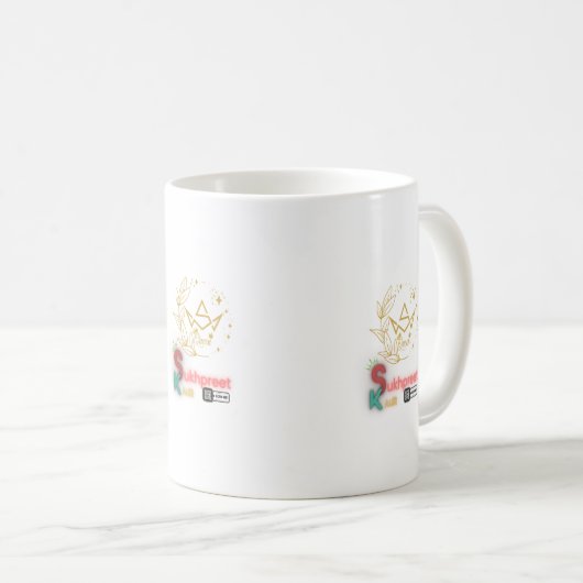 Elegant Sukhpreet Kaur Personalized Mug - 11oz Kaffeetasse (VorderseiteRechts)