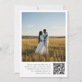 Elegant Summer Wildflower QR Code Photo Wedding Einladung (Rückseite)